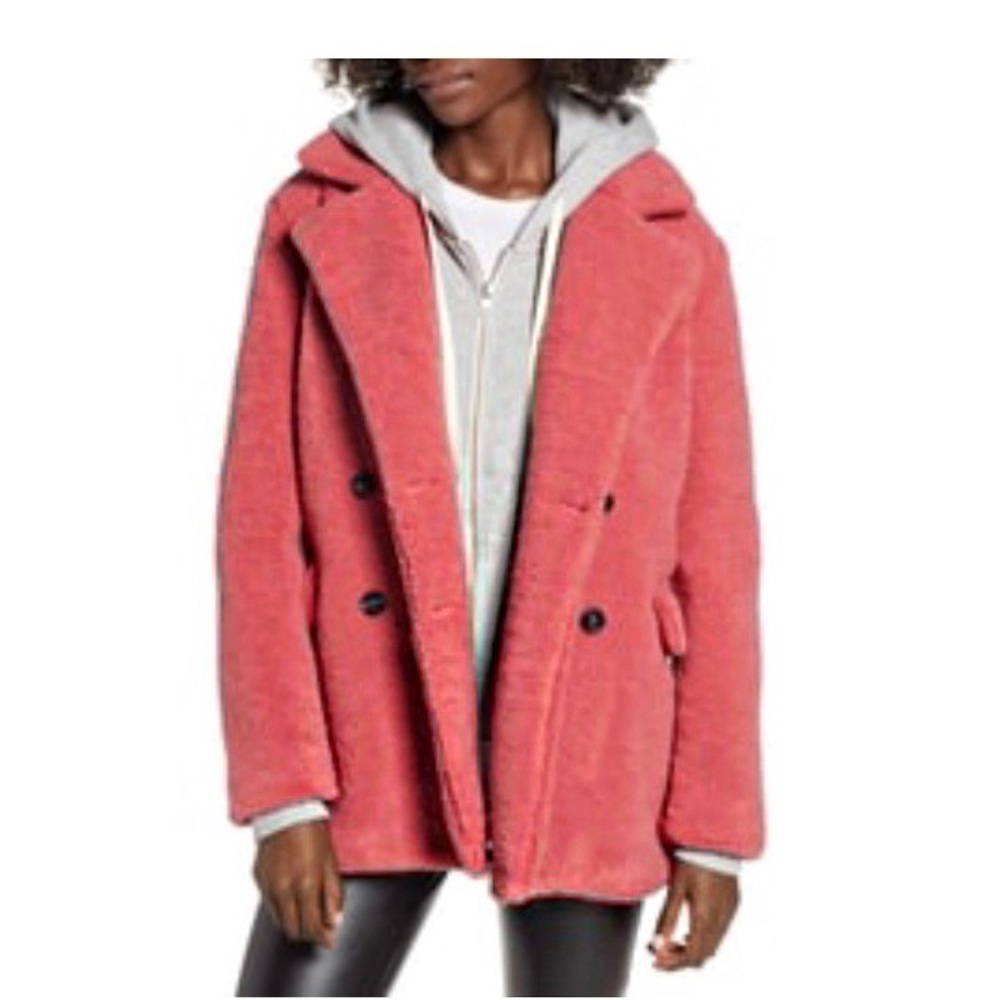Nordstrom’s Comfy Pink Teddy Coat